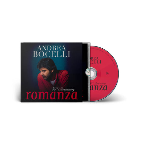 Album Romanza di Andrea Bocelli in versione 30esimo anniversario in formato cd, musica lirica