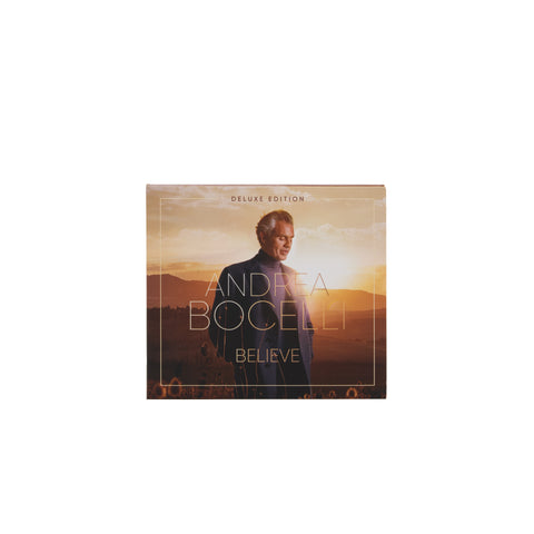Album Believe di Andrea Bocelli in formato CD versione deluxe, musica pop lirica