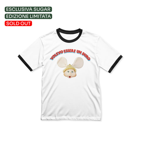 T-SHIRT "VOLEVO ESSERE UN DURO / TOPO GIGIO"