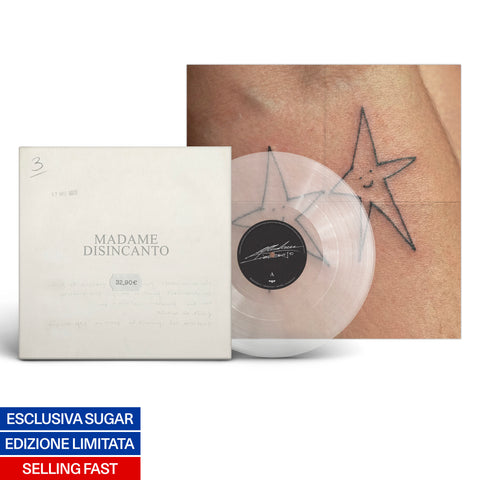 Album Disincanto di Madame in formato vinile trasparente autografato con poster, musica rap