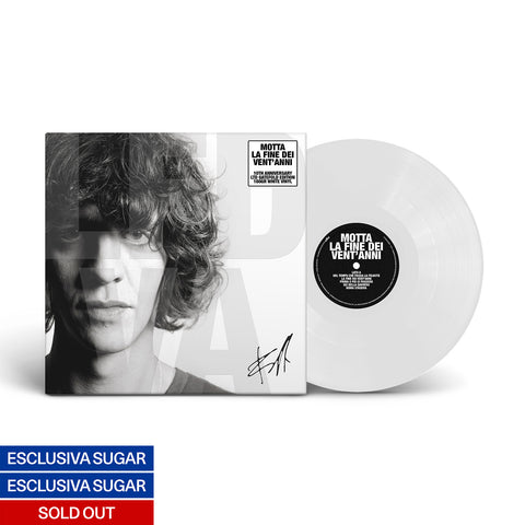 Album la fine dei vent'anni di Motta 10h anniversary edition autografata in formato vinile bianco