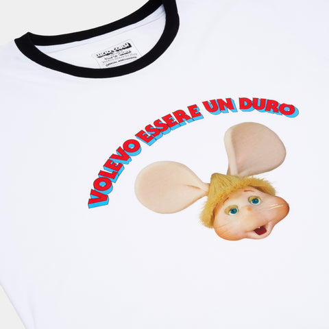 Maglia con stampa Volevo essere un duro di Lucio Corsi in collaborazione con Topo Gigio
