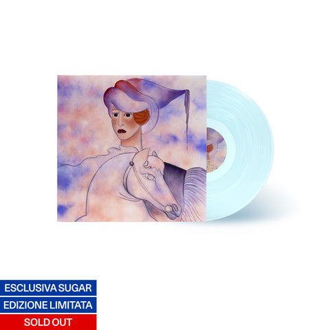 Album Volevo essere un duro di Lucio Corsi in formato vinile azzurro trasparente con poster, musica cantautorale