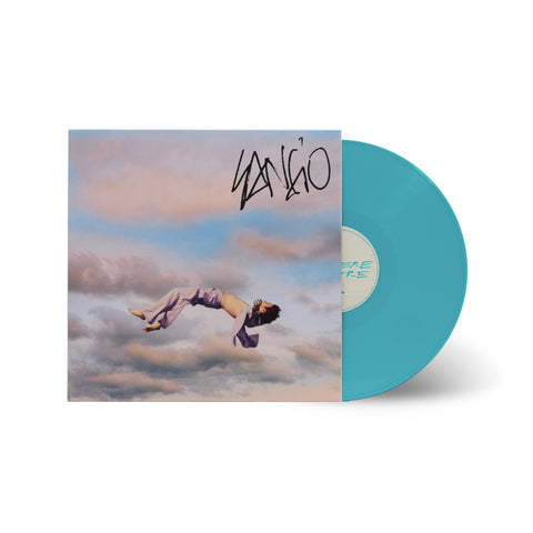 Album Cadere volare di sangiovanni, formato vinile azzurro autografato, musica pop